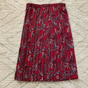 Vintage pleated midi skirt